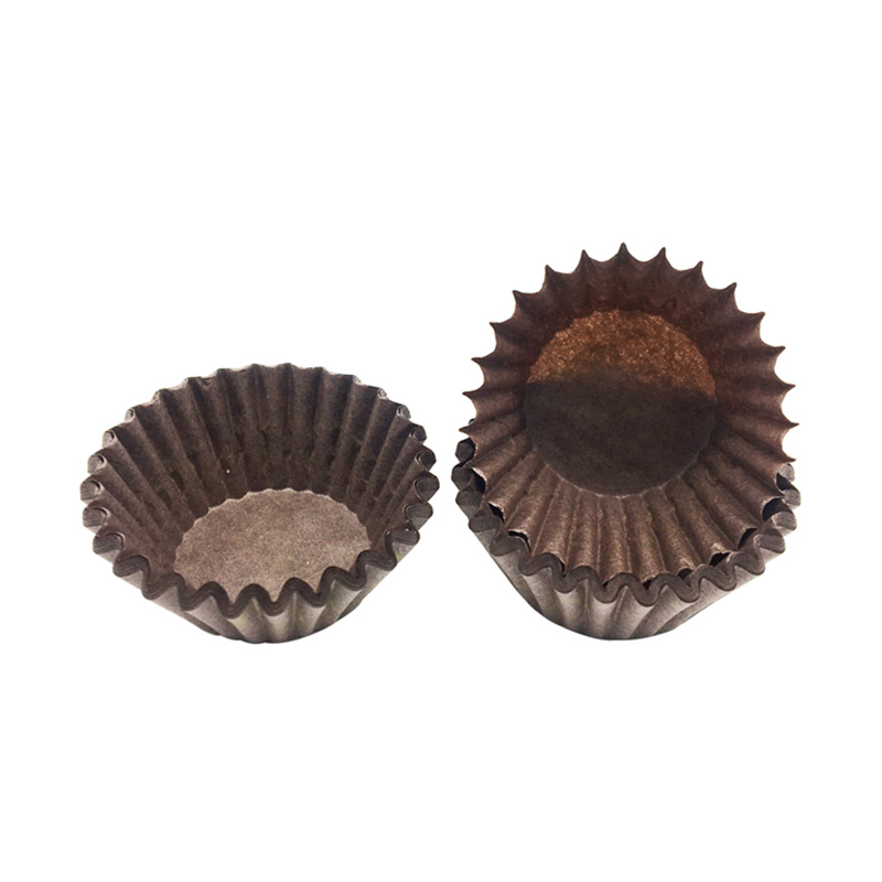 Brown Scalloped Baking Paper Cupcake Liners