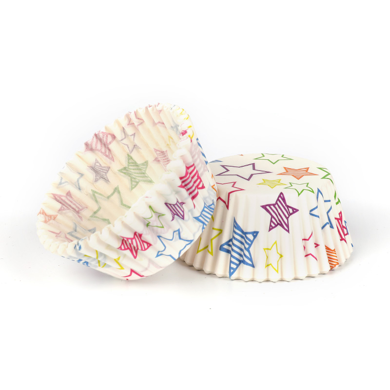 Cute Little Star Scalloped Baking Paper Cupcake Liners