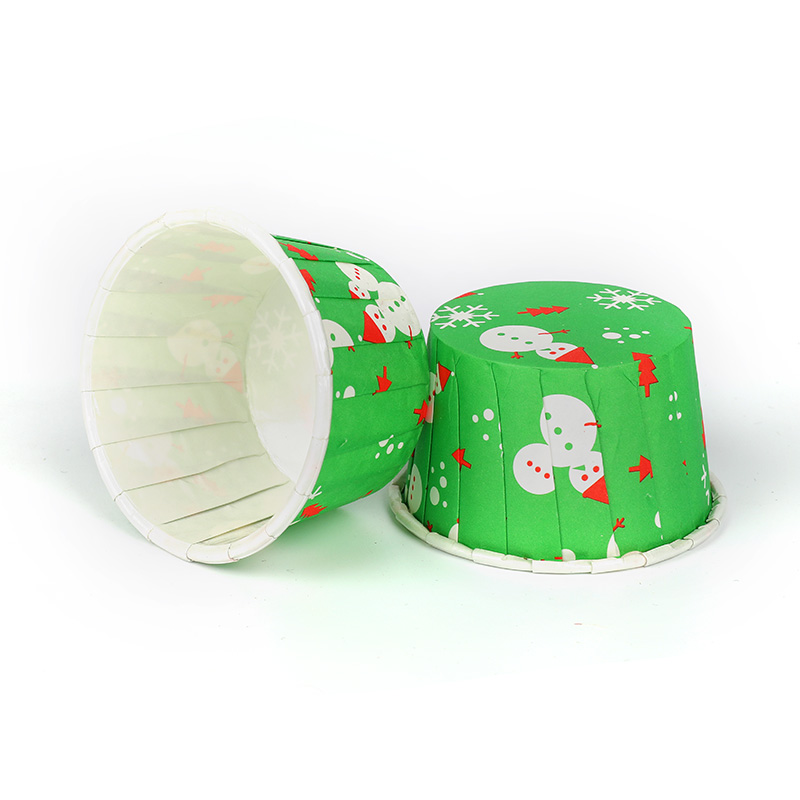 Christmas Roll Mouth Baking Paper Cupcake Liners