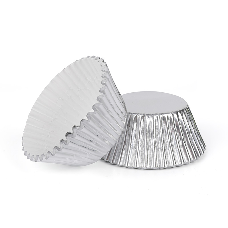 Silver Aluminum Foil Baking Paper Cupcake Liners