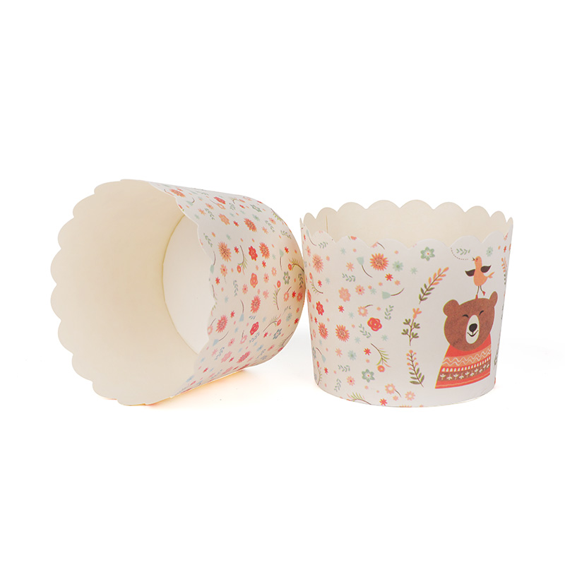 Bear Style PE Coated Baking Paper Cupcake Liners