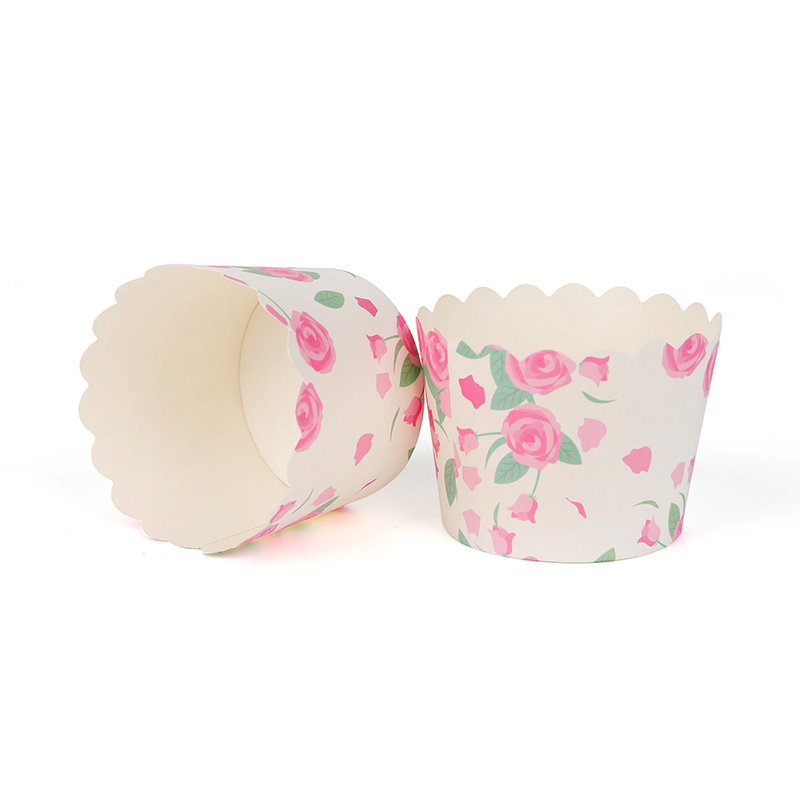 Rose Style PE Coated Baking Paper Cupcake Liners