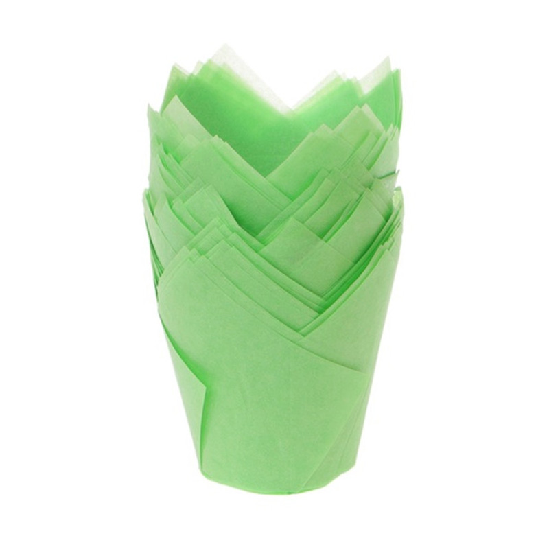 Solid Color Tulip Baking Paper Cupcake Liners