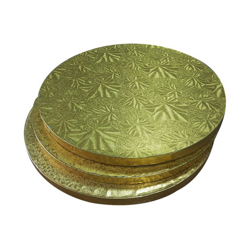 Golden Round Thickened Disposable Corrugated Cake Drums